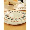 1pc Cute Floral Pot Holder, Thick Round Hand-Woven Heat Insulation Pad, Table Mat, Bowl Coaster