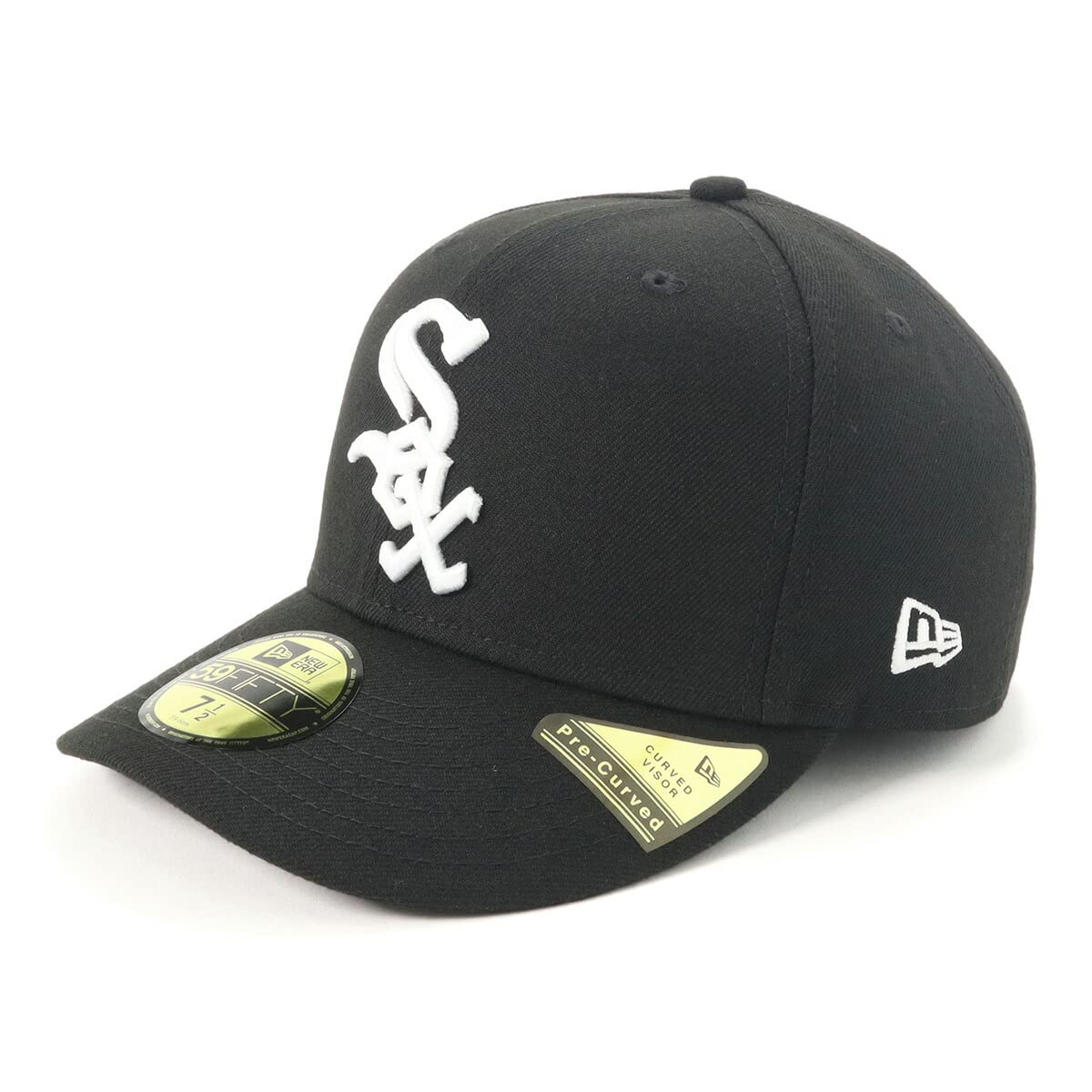 

Кепка New Era MLB Pre-Curved 59FIFTY CWS Черная 7 38 PC5950 CHIWHI BLK SWHI 25J