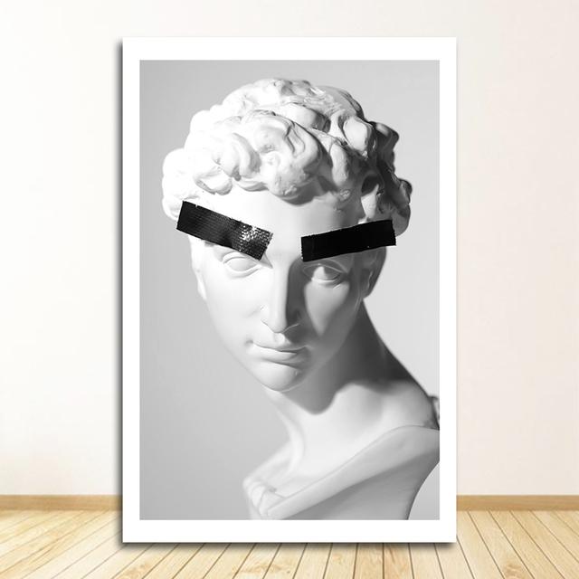 

Картина Современное украшение для гостиной, настенное художественное изображение, голова, скульптура, статуя, абстрактный постер, скандинавский холст, принт 21cm×30cm NoFrame