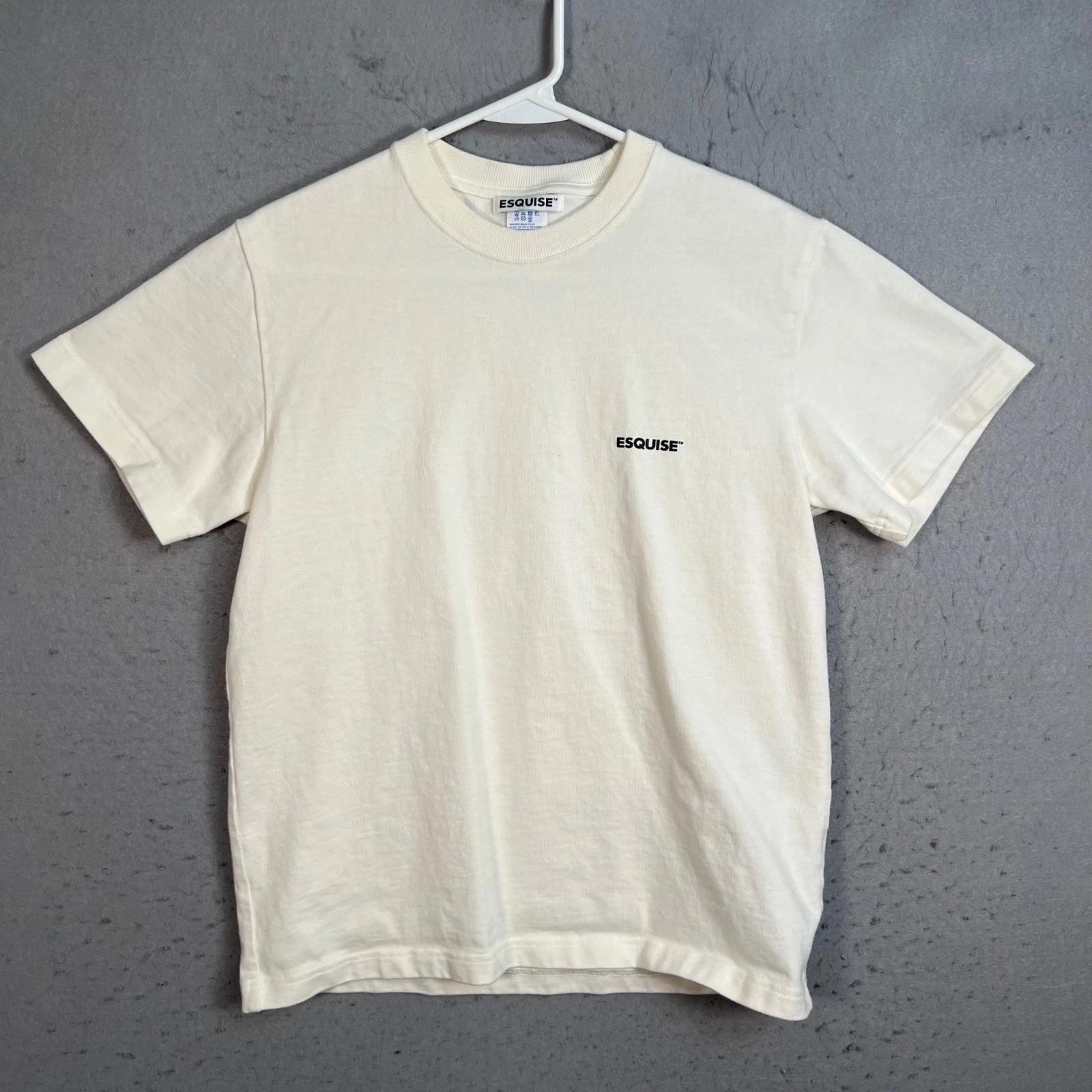 

Esquise Mens Size Medium White Organic Cotton T-Shirt Less Is More S