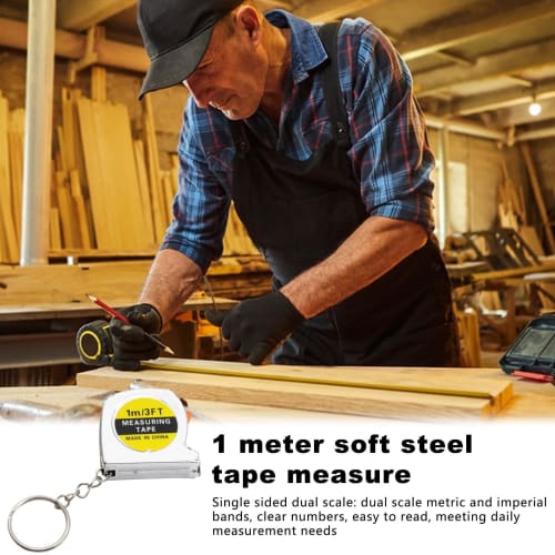 Measuring Tape - Body Measuring Tape, Retractable Measuring Tape | Small 3ft Steel Self-Locking Tape Measure | Retractable Ruler, Double-Sided Scale M