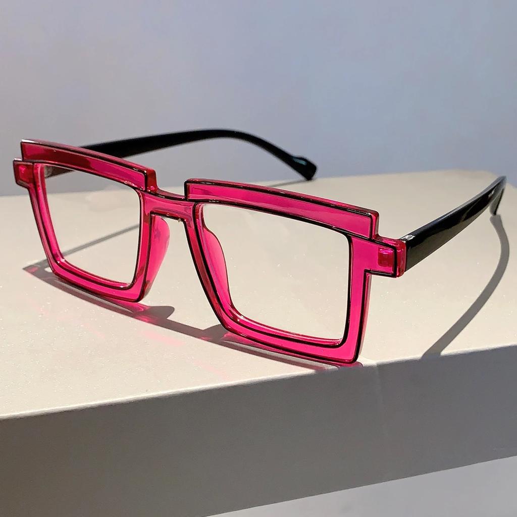 Vintage Square Eyeglasses  New Cute Cartoon Style Blue Light Blocking Spectacles Ins Trendy Optical Computer Eyewear
