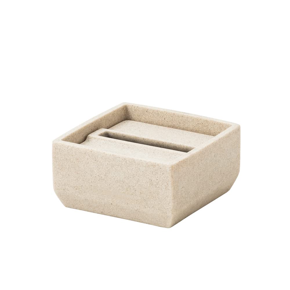 

ideaco Half Tissue Case Stone Sand White Torel half