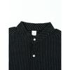 Men Striped Long Sleeve Stand Collar Casual Business Linen Shirt