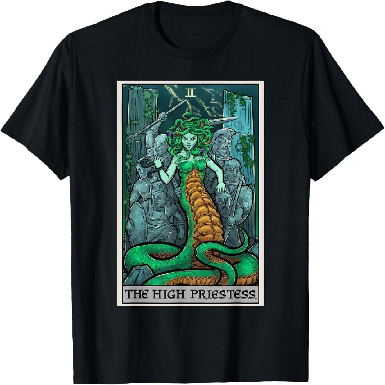 

The High Priestess Tarot Card Medusa Greek Mythology Gift T-Shirt XXXXXL