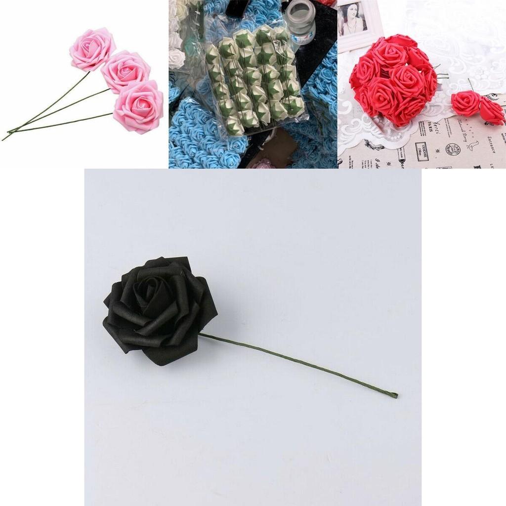 50pcs Artificial Foam Roses In Vibrant Colors Perfect For Wedding Party Decor And Bouquets