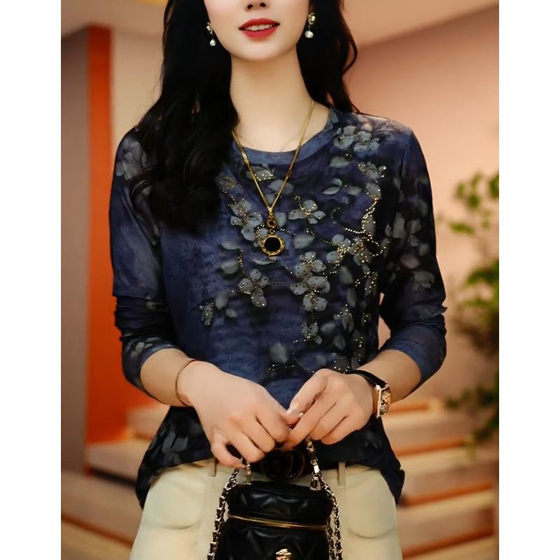 

Женская футболка с внутренней отделкой в иностранном стиле, облегающая, с длинными рукавами и круглым вырезом. 3XL