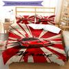 3pcs Custom Name Racing Bedding Set Duvet Cover Closure Includes 1 Duvet Cover & 2 Pillowcases, Soft and Comfortable for All Seasons.