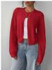 Women S Short Loose Solid Knit Cardigan Casual Sweater Coat