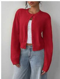 Women S Short Loose Solid Knit Cardigan Casual Sweater Coat