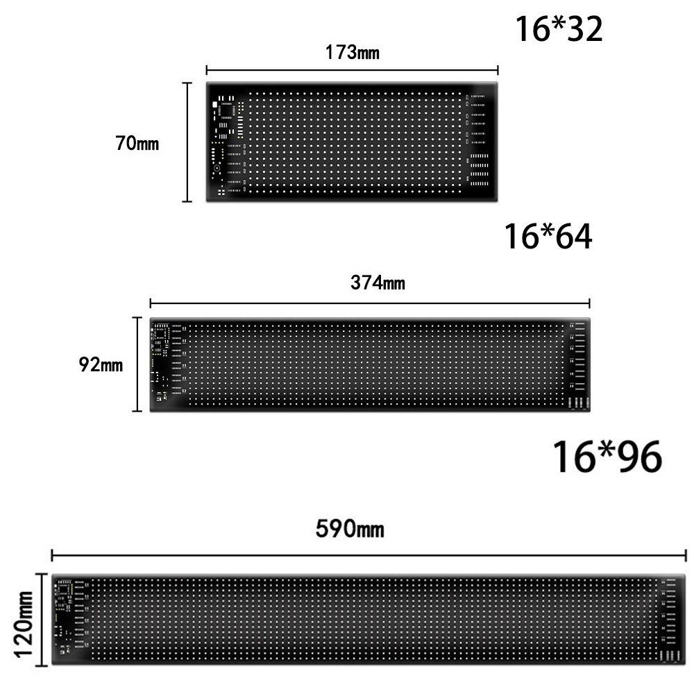 Flexible LED Matrix Pixel Panel USB 5V Scrolling Message Board New Programmable LED Screen