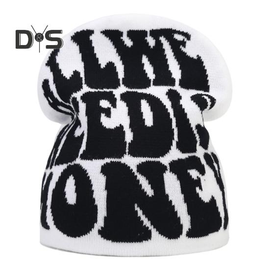 

Унисекс шапка в стиле хип-хоп с жаккардовым узором и буквами, толстая теплая зимняя шапка, ветрозащитная эластичная уличная одежда, головной убор для походов, путешествий, шопинга белый