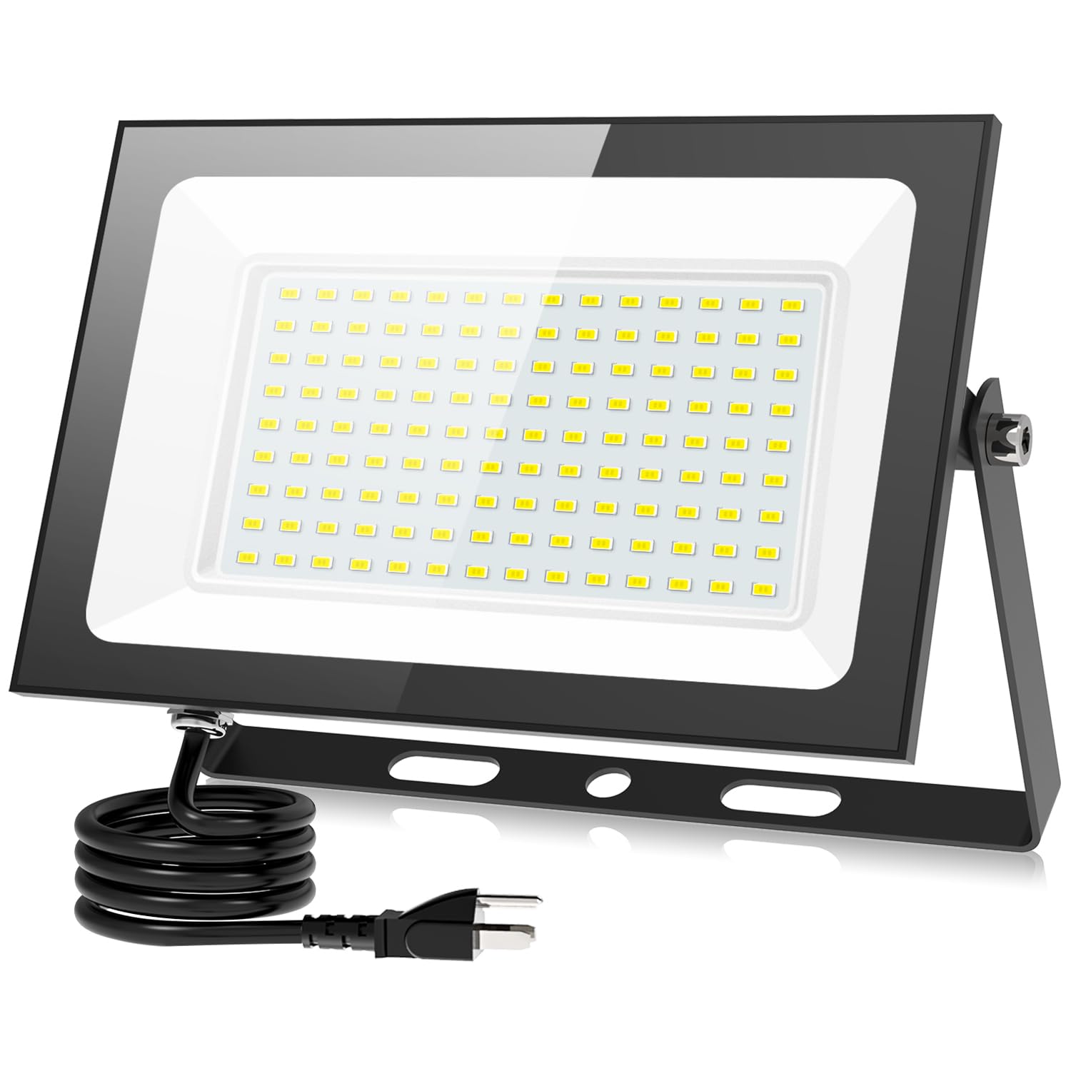 

SUKITEN 100W 15,000LM IP66 Waterproof LED Floodlight, Outdoor Work Light, 6500K Daylight White, High Brightness, High Heat Dissipation, Energy