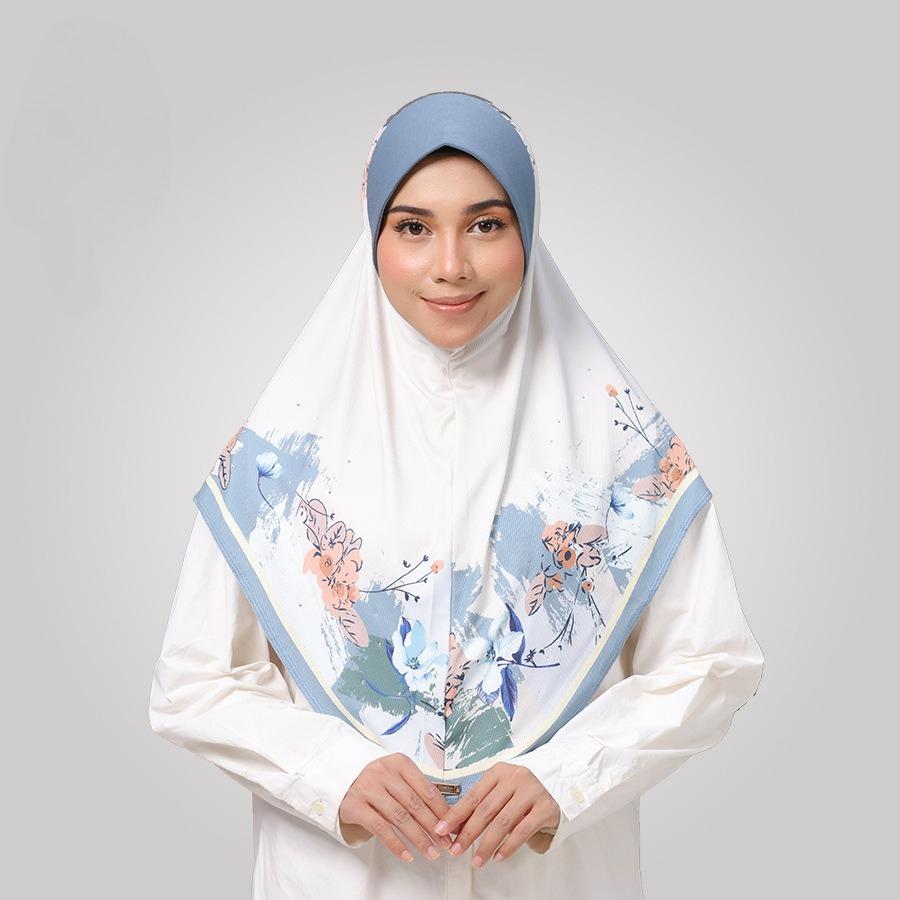Women's Hijab Chiffon Printed Islamic Cap Instant Breathable Muslim Head Wraps
