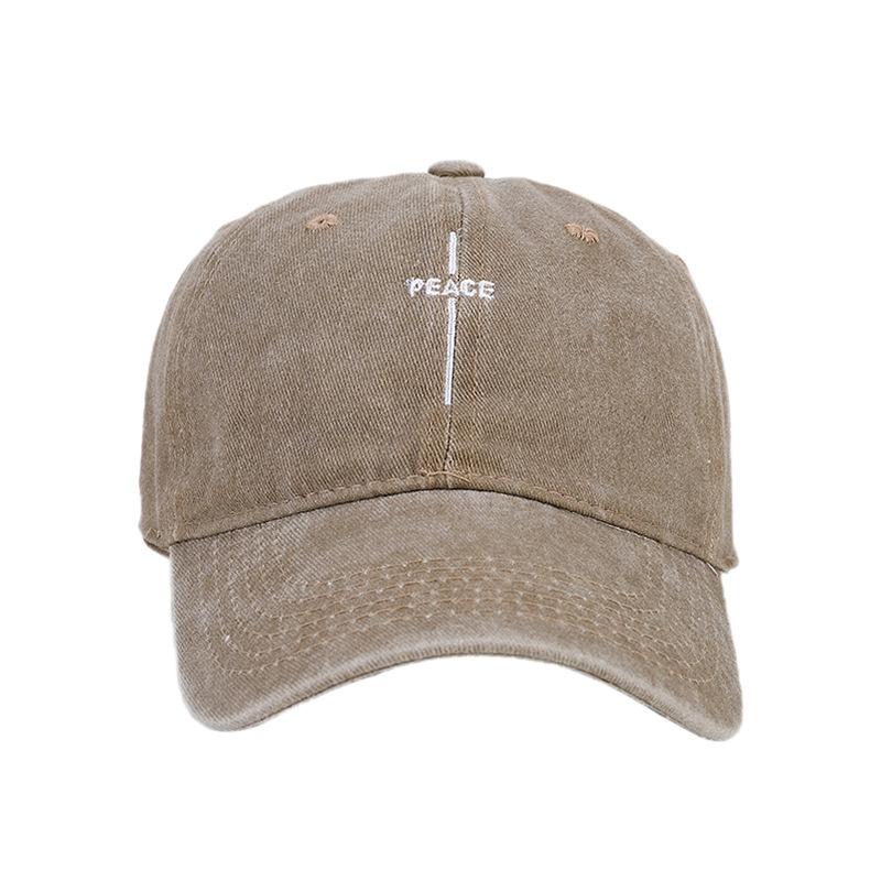 European and American fashion letter embroidery baseball cap men's personality casual soft top cap outdoor sun protection shade sun protection cap