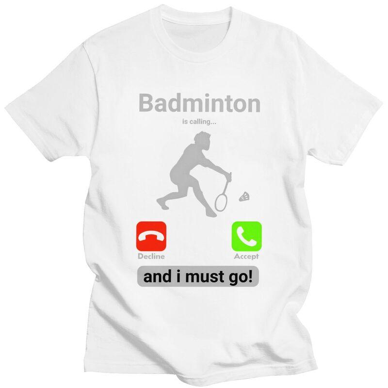 T-shirt da Badminton per Uomo Cotone Puro Magliette Regalo San Valentino T-shirt Manica Corta T-shirt alla Moda Abbigliamento