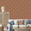 Geometric Diamonds Orange and Beige Wallpaper for Living Room and Bedroom 50x1000