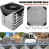 New Top Universal Air Conditioner Covers Heavy Duty Mesh Black Central Ac Cover Multisize AC Cover Defender All Season
