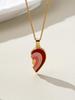 Colorful Irregular Heart Necklace: Unique Vacation-Style Drip Glaze Design