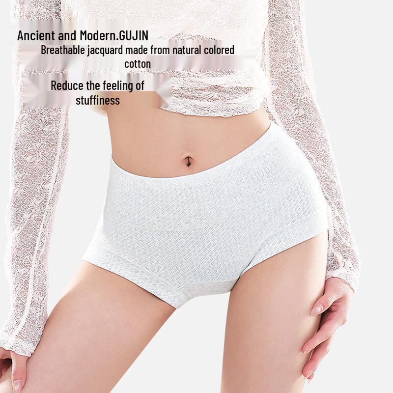 GUJIN Women's High-Waist Cotton Briefs (3-Pack)