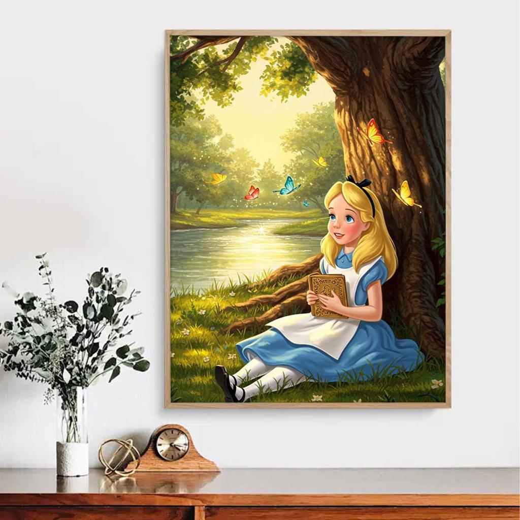 5D Diy Diamond Painting Alice Under The Tree Full Drill Rhinestones Mosaic Embroidery Handmade Products Home Decor Gift