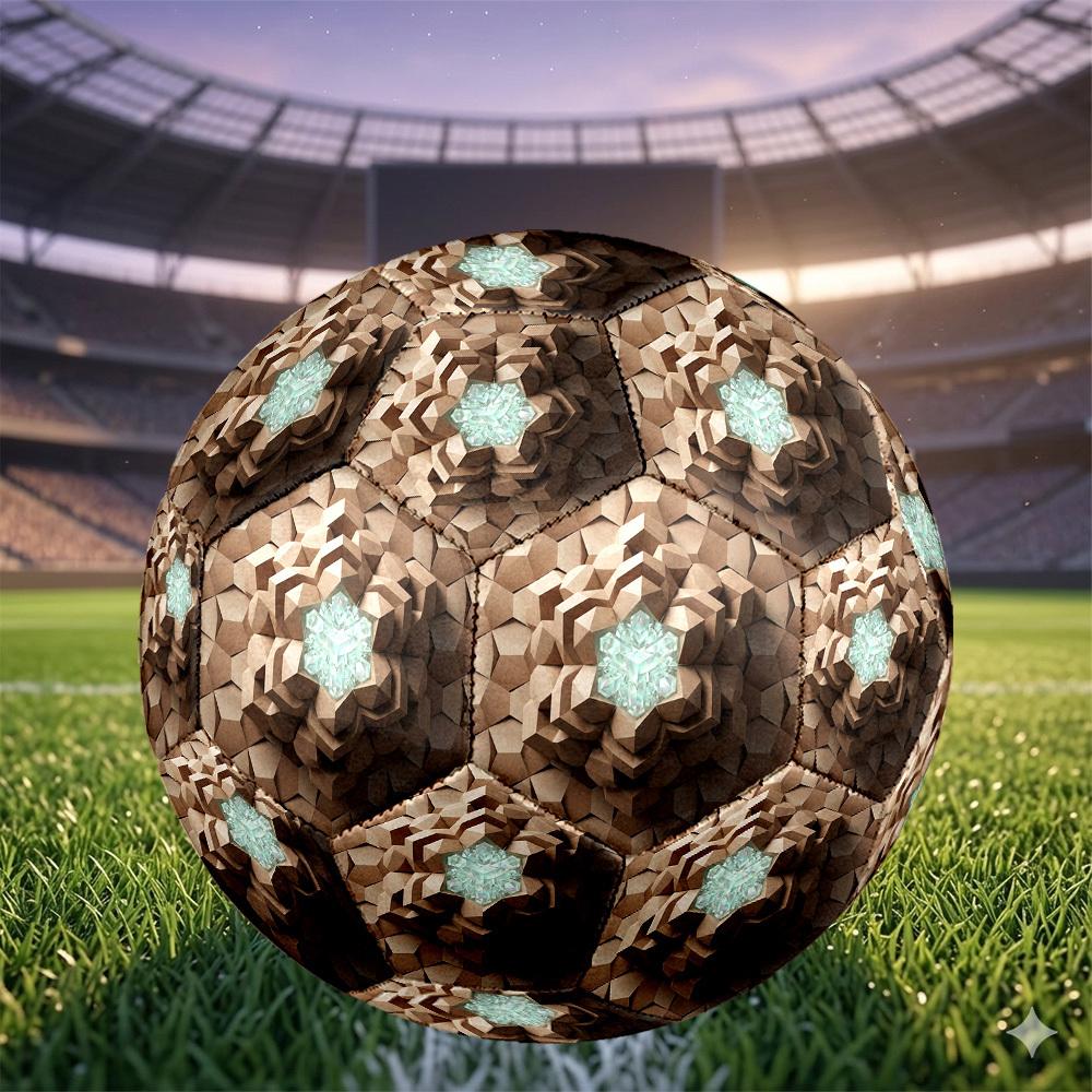 1pc Diamond Hexagon Themed Soccer Ball, Size 5, Lightweight PVC Material, Outdoor Training Soccer Ball Gift. q62272