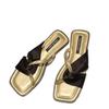 Sandals Half Drag Women's Summer Wear New Versatile Design Flat Bottom Women's Slippers Silver