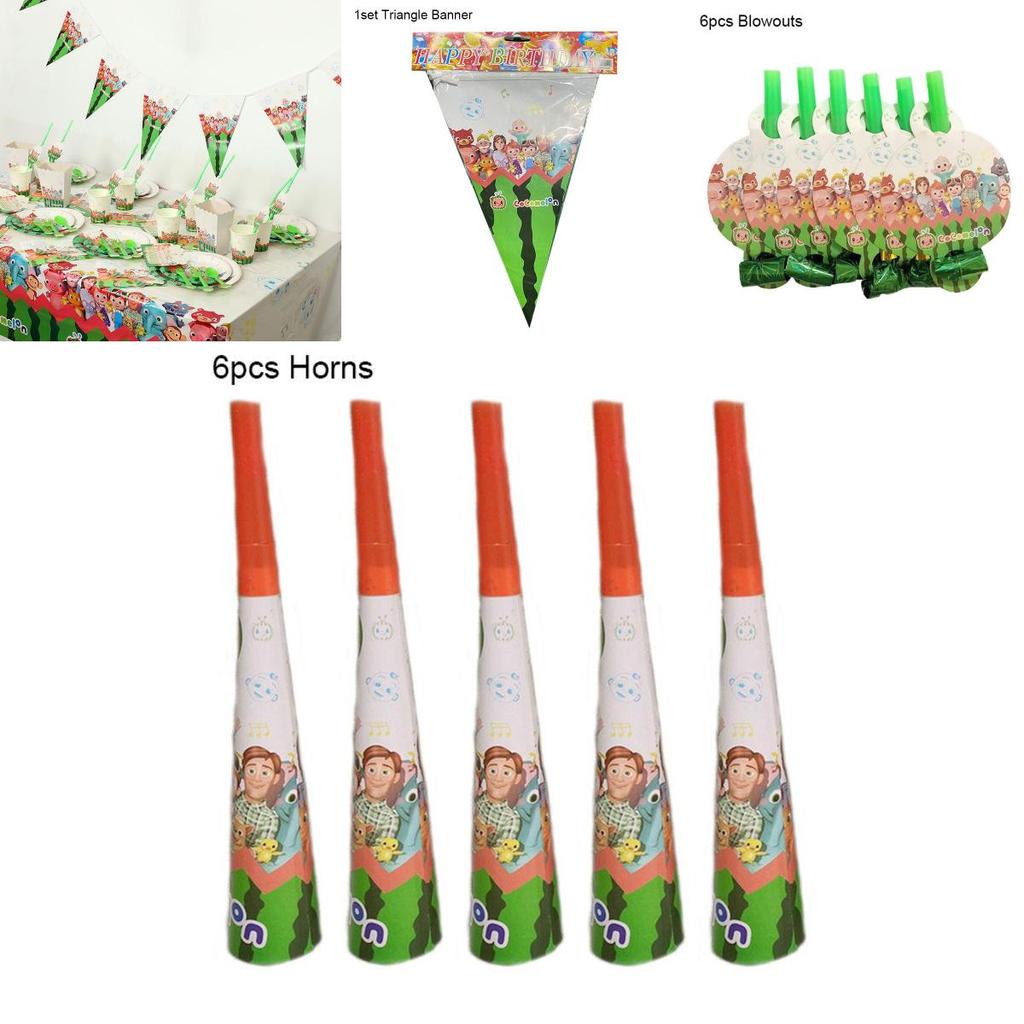 Adorable Cocomelon Disposable Tableware Set Ideal For Fun And Festive Kid Parties
