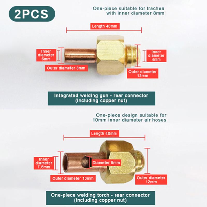 Qq 150A Welding Torch Power Cable Connector 8/10Mm Nut, Efficiently Repair And Maintain Your Torch With This Connector