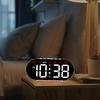 LED Alarm Clock with Large Screen Easy-to-Read Temperature Display Dimming 12/24h Bedroom Desk Clock