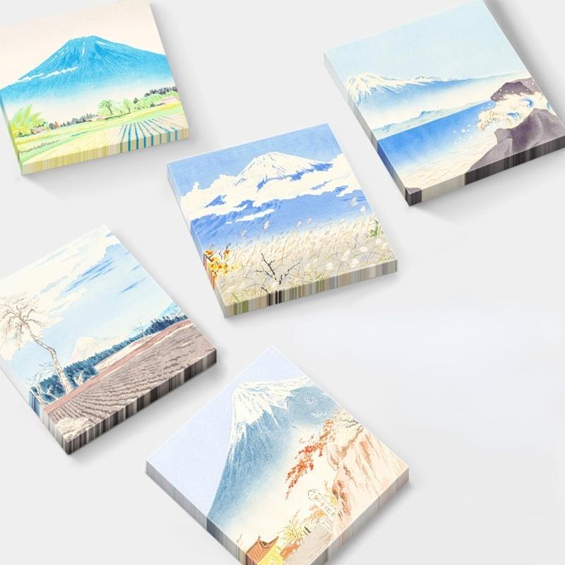 50 Sheets/book World Famous Painting Series Note Paper Non-sticky Note Paper Memo Stationery Decoration Notebook