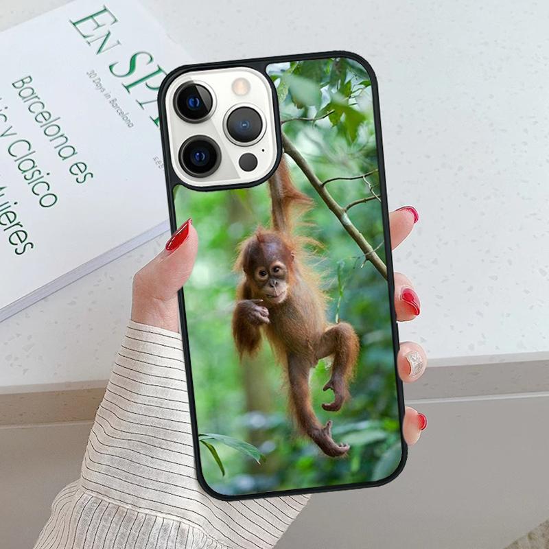Orangutan Monkey Primates Animal Phone Case cover For iPhone 17 Air 15 16 16e 14 13 12 11 Pro Max Coque For Apple PLUS fundas