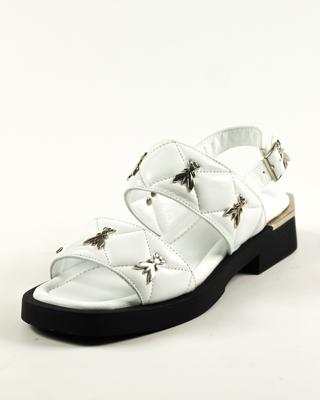 Low Heel Sandals 3481 36 White Leather