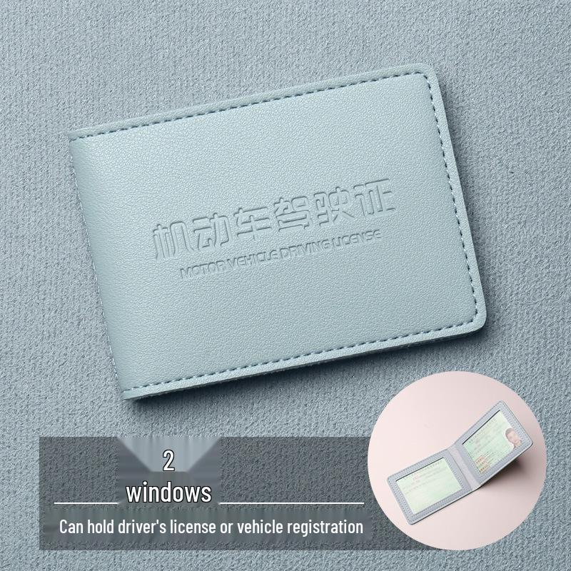 Men's Leather Dual Card Holder & Driving License Sleeve