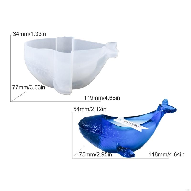 

1pcs Candle Molds Crafting Moulds Whale Easy Demolding Moulds Holder Molds Stand Molds