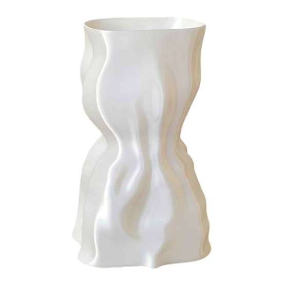 Bedroom Aesthetic Decor 3D Printed Flower Vase, Modern Minimalist Vase for Living Room Sophisticated Home Accessories Decor, Creative Floral