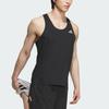 New Adidas Running Tank Top Unisex Black/Dark Silver Gray JY7015