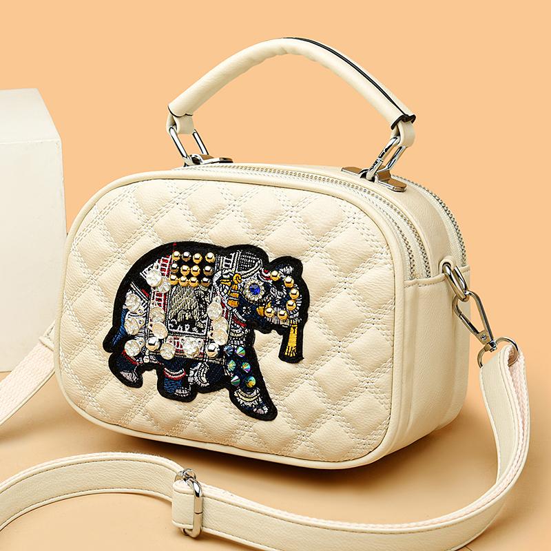 Nové diamantové kostkované dámské crossbody kabelky móda dvojitý zip mini designová kabelka vysoce kvalitní PU dámská značka malá kabelka