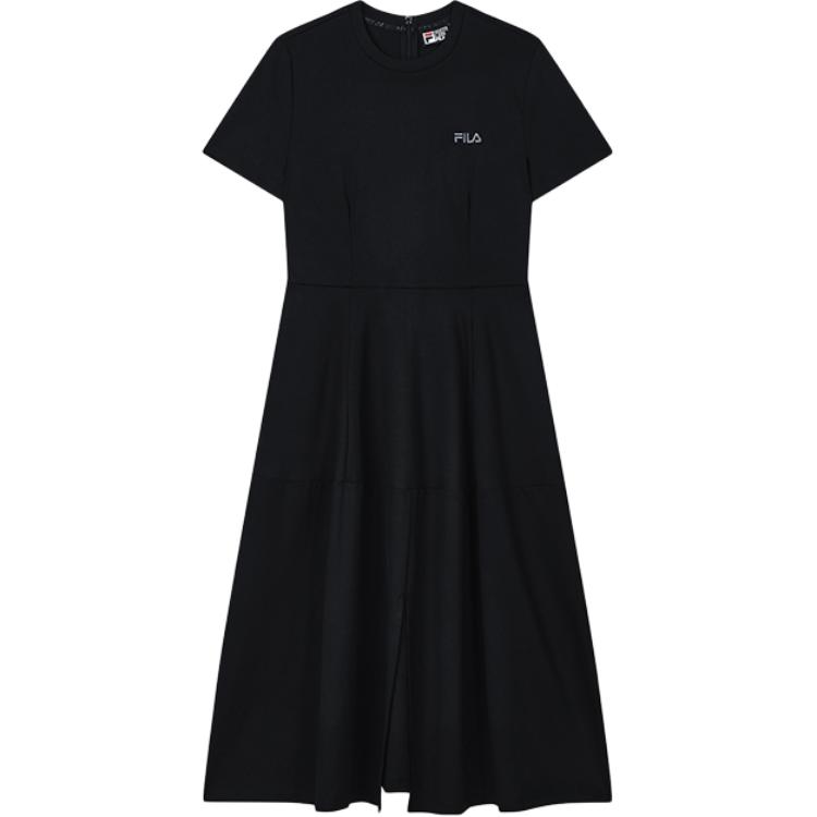New FILA Short Sleeved Dresses Women's Jet Black F51W439301F-BK