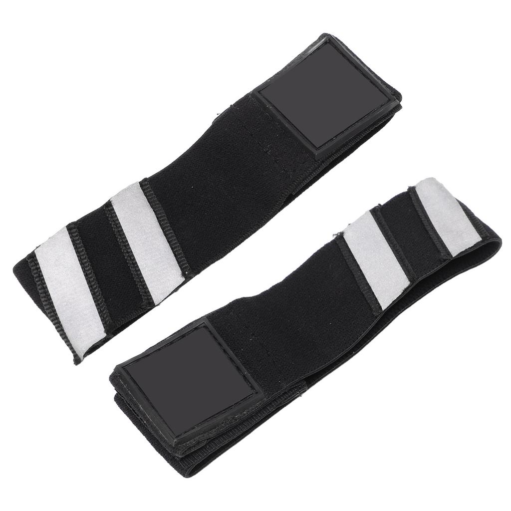 2pcs Set Bike Reflective Leg Strip Scratch Resistance Outdoor Bike Safety Riding Belt for RidingWhite