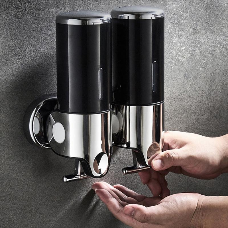 Manueller Seifenspender, Wandmontage, Handgelspender, Flüssigkeitsbehälter für Handseife, Shampoo, Spülung, Duschgel
