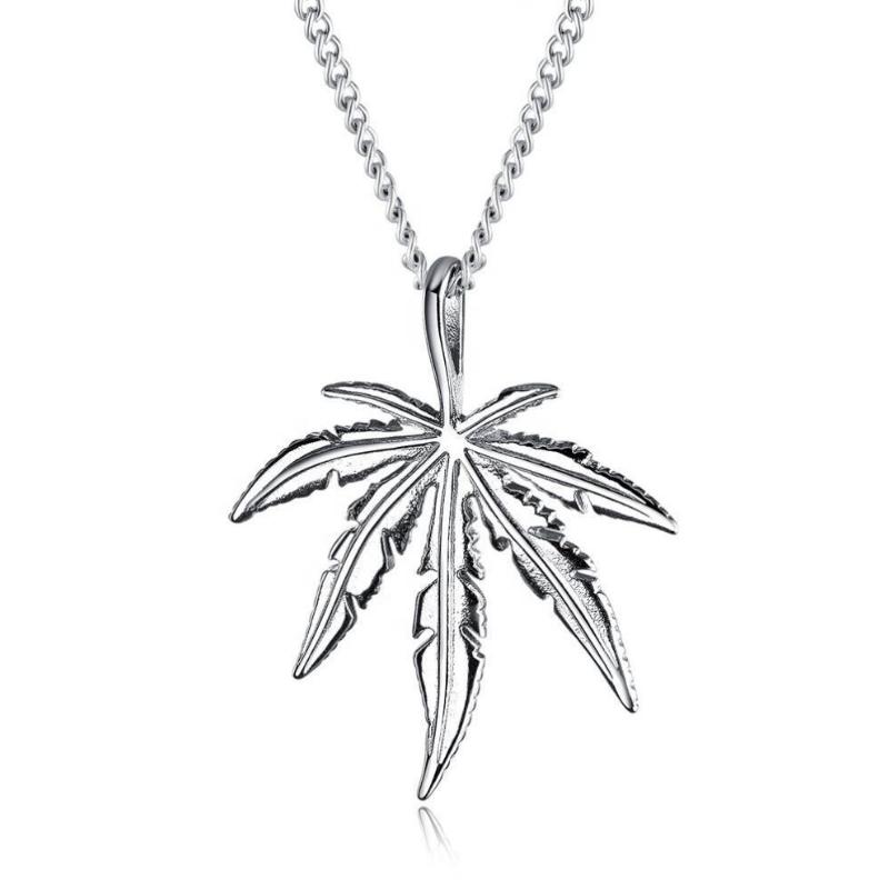 Accessories European and American Retro Fashion Hip-hop Versatile Maple Leaf Men's Necklace