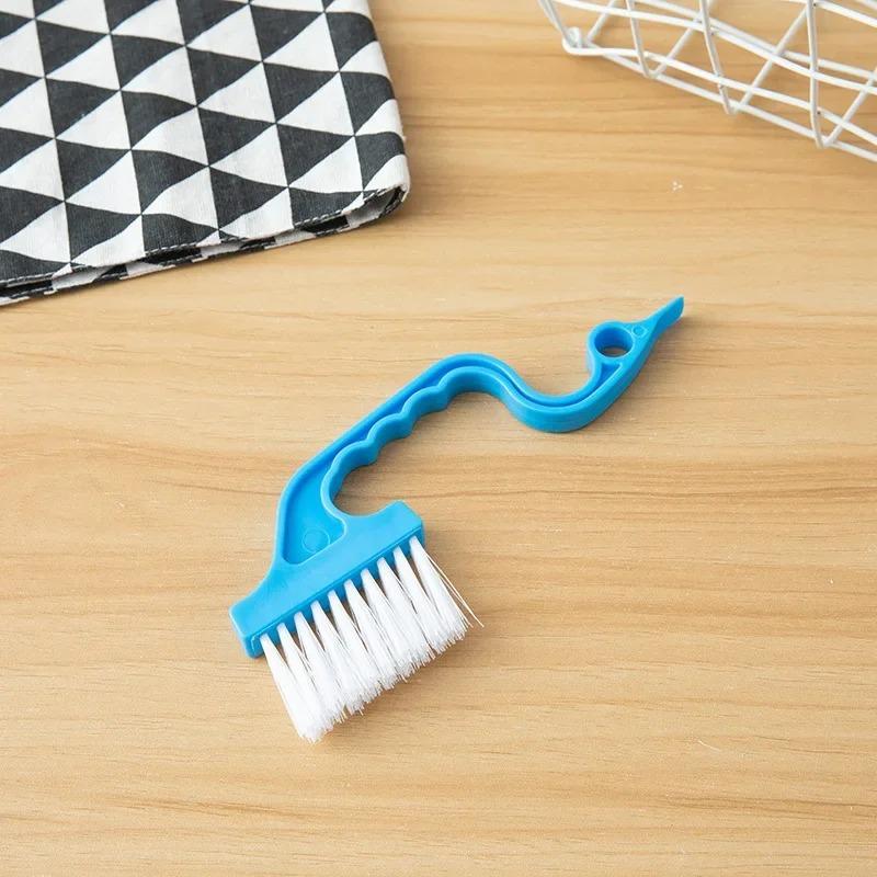 1Pcs Household Kitchen Bathroom Cleaning with Scraper Integrated Window Slot Cleaning Brush Air Conditioning Louver Brush Keyboard Brush