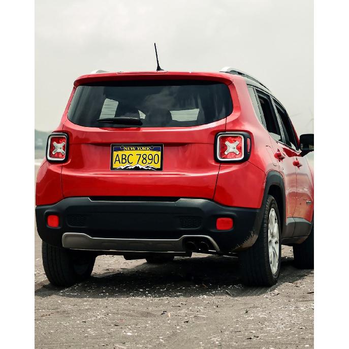 Mountain License Plate Frames- White On Black 3D Mountain Raised, ABS Plastic Car Tag Holder | Includes Rust-Proof Screws, Caps & Free Vinyl Decal