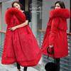 Winter Women Jacket Parka Clothes Loose Long Coat Wool Liner Hooded Jacket Fur Collar Warm Thick Warm Snow Wear Padded Parka