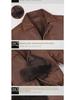 Men's Genuine Leather Pilot Jacket - Thick Cowhide, Casual Large Size, Autumn/Winter Coat