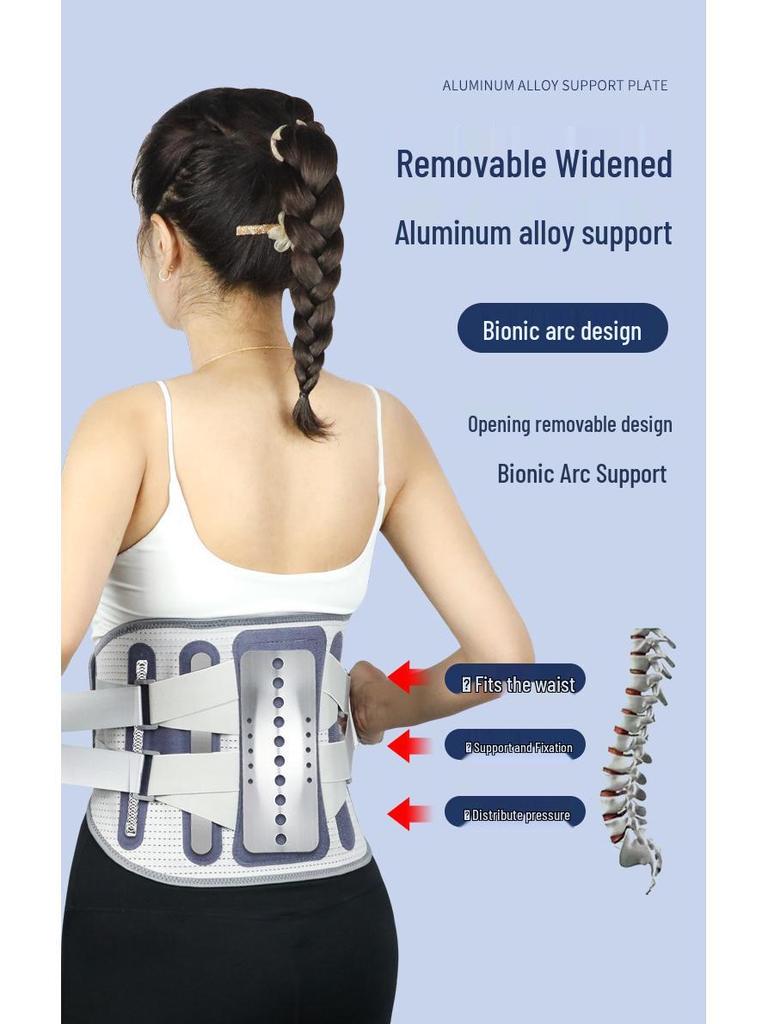 Internationaler verstellbarer Lendenwirbelstützgürtel mit abnehmbaren Stahlplatten für alle Jahreszeiten - Für mittlere und ältere Menschen