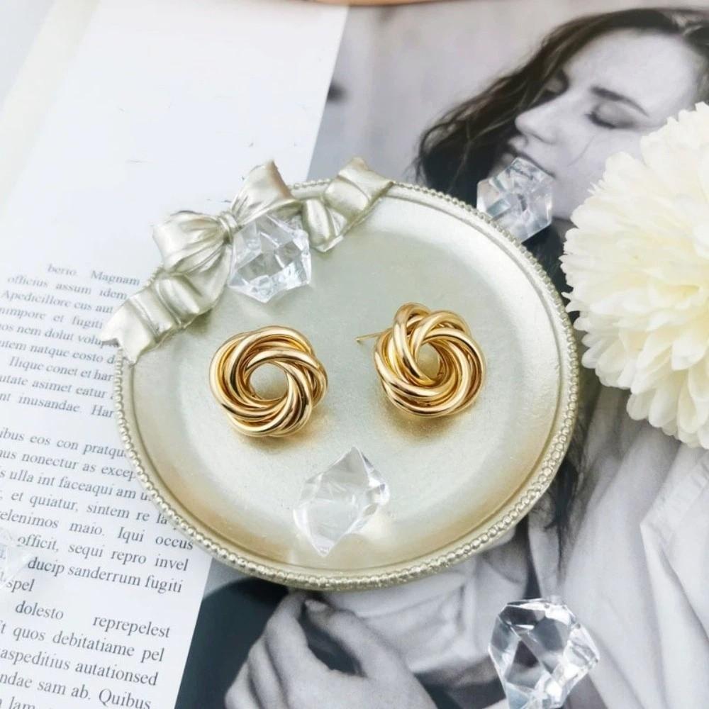 Temperament Metall Runde Ohrringe Modeschmuck Damen Ohrstecker Geometrische Kreis Ohrringe Party