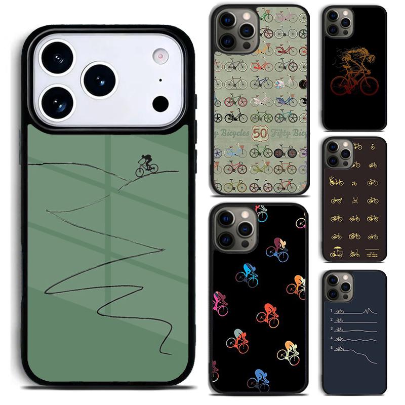 Bicycle Racing Bike Phone Case For iPhone 17 16 15 14 13 12 11 Pro Max Plus 17Air Soft Silicone Cover