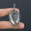 Tree Of Life White Topaz Copper Wire Wrap Jewelry Pendant 2.40" L5Q92